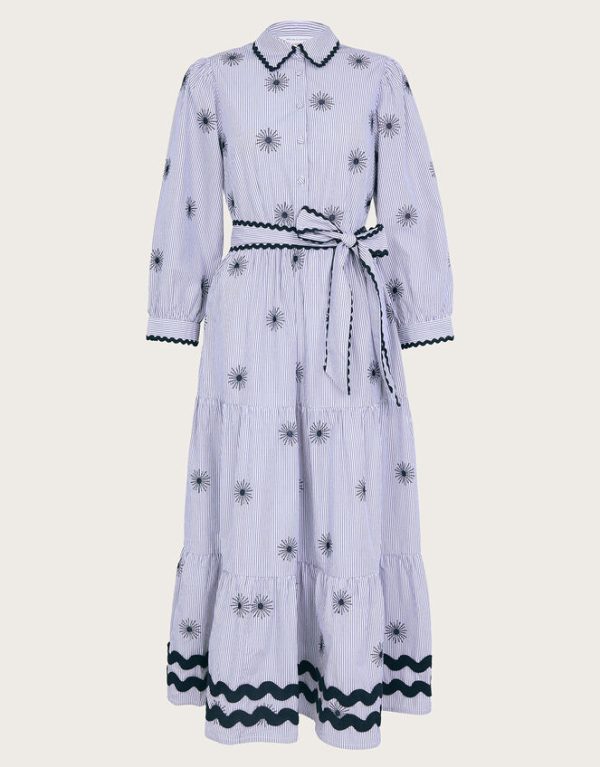 Monsoon Adira Shirt Dress Blue - Image 5