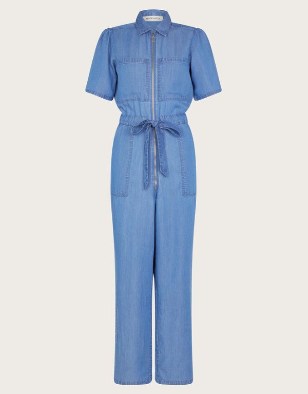 Monsoon Tara Denim Jumpsuit Blue - Image 5