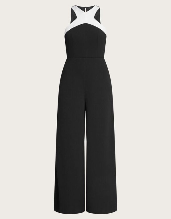 Monsoon Mandy Monochrome Jumpsuit Black - Image 6