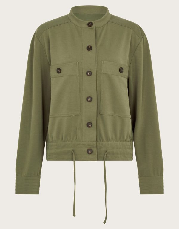 Monsoon Ulla Utility Bomber Jacket Green - Image 6