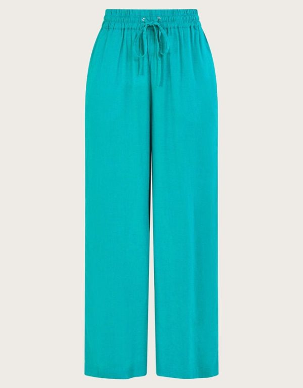 Monsoon Vicki Plain Trousers Blue - Image 5