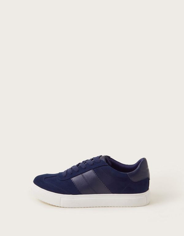 Monsoon Faux Suede Trainers Blue