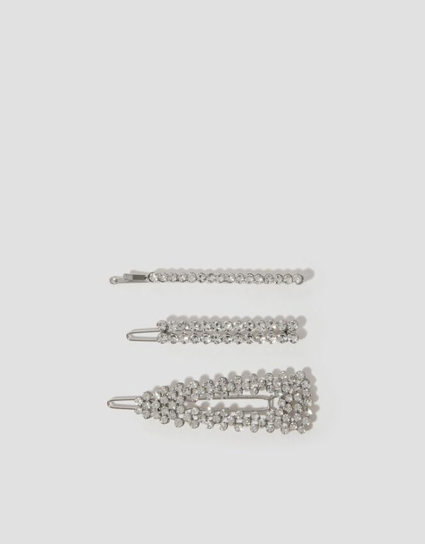 Monsoon 3-Pack Mix Diamante Hair Slides - Image 2