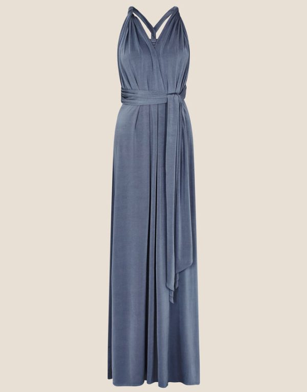 Monsoon Tracy Twist Me Tie Me Maxi Dress Blue - Image 5