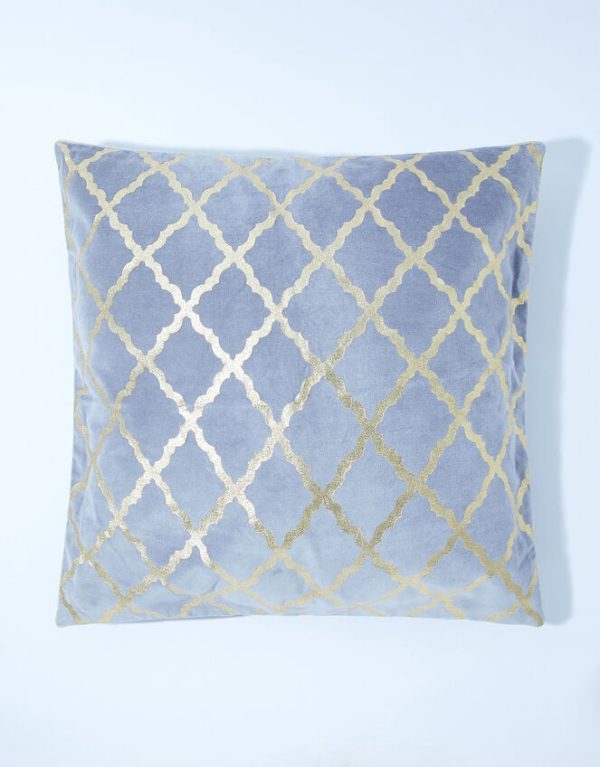 Monsoon Foil Print Velvet Cushion