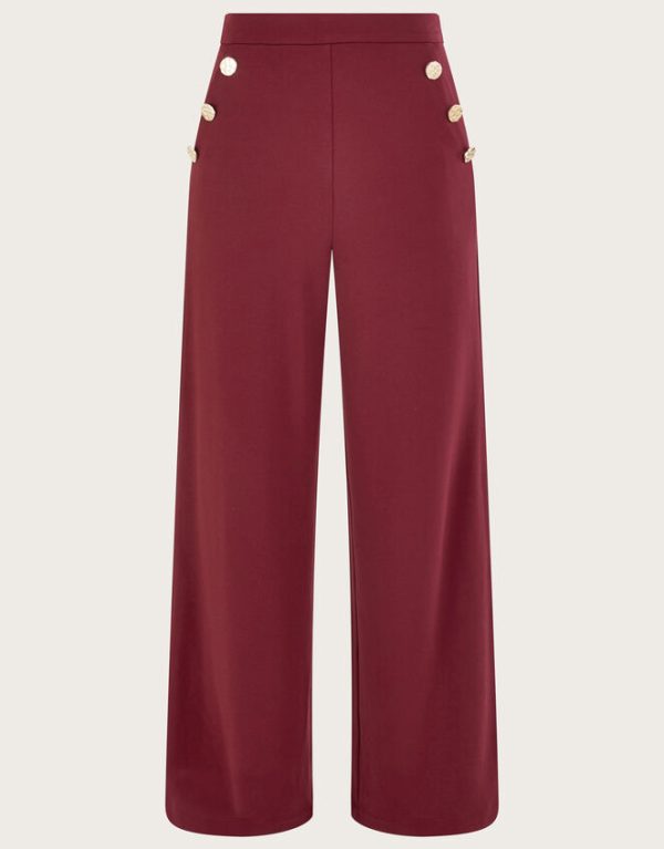 Monsoon Priya Ponte Trousers Red - Image 5