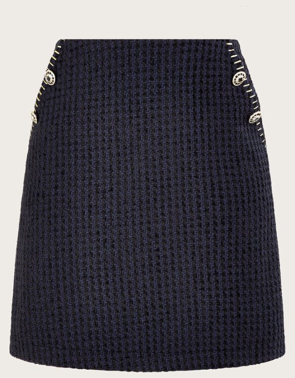 Monsoon Tilly Tweed Short Skirt Black - Image 6