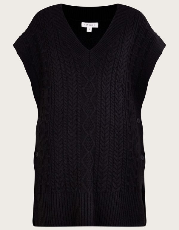 Monsoon Knit TabardBlack - Image 5