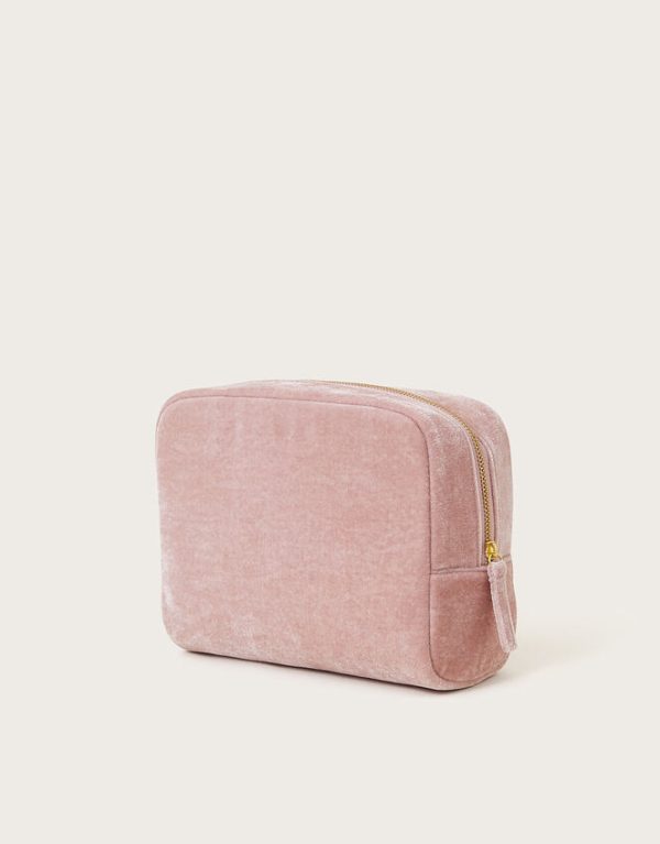 Monsoon Initial Embellished Make Up Bag Pink - Image 2