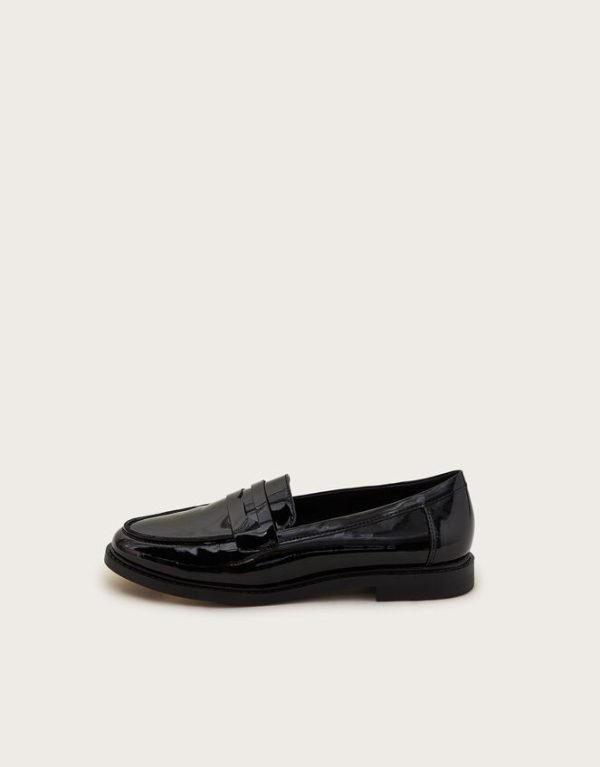 Monsoon Elsie Patent Loafers Black - Image 2