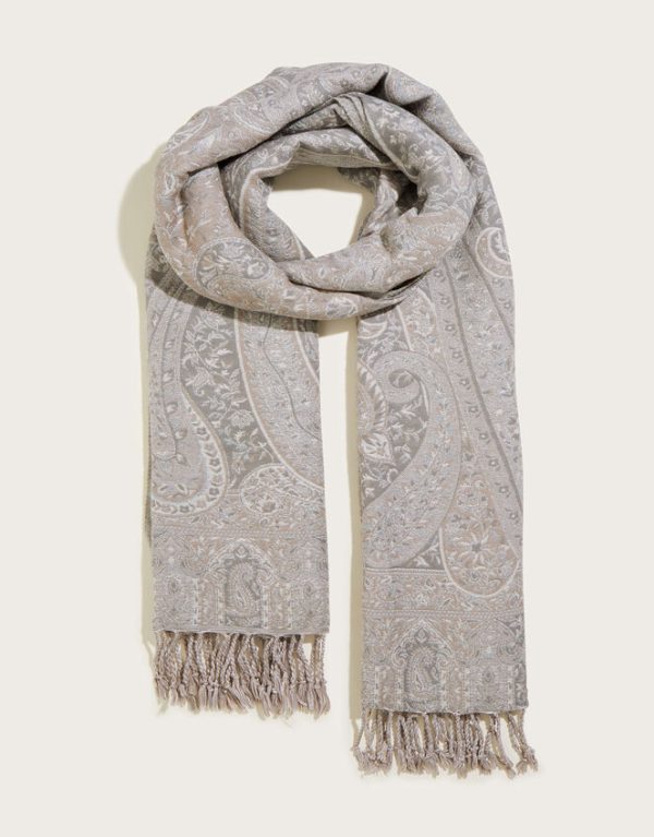 Monsoon Paisley Print Jacquard Scarf - Image 2