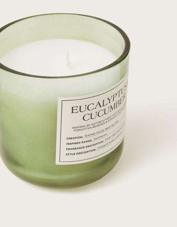 Monsoon Fresh Eucalyptus and Cucumber Scented Candle - Image 2