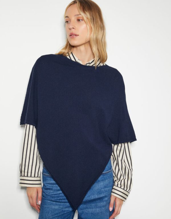 Monsoon Carly Poncho Blue