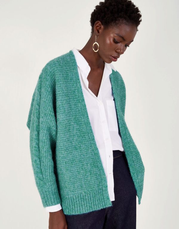 Monsoon Ola Oversized Cardigan Teal