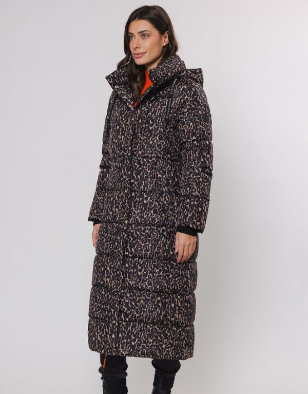 Monsoon Rino and Pelle Leopard Print Coat Brown - Image 2