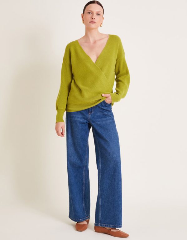 Monsoon Wiley Wrap Jumper Green - Image 2