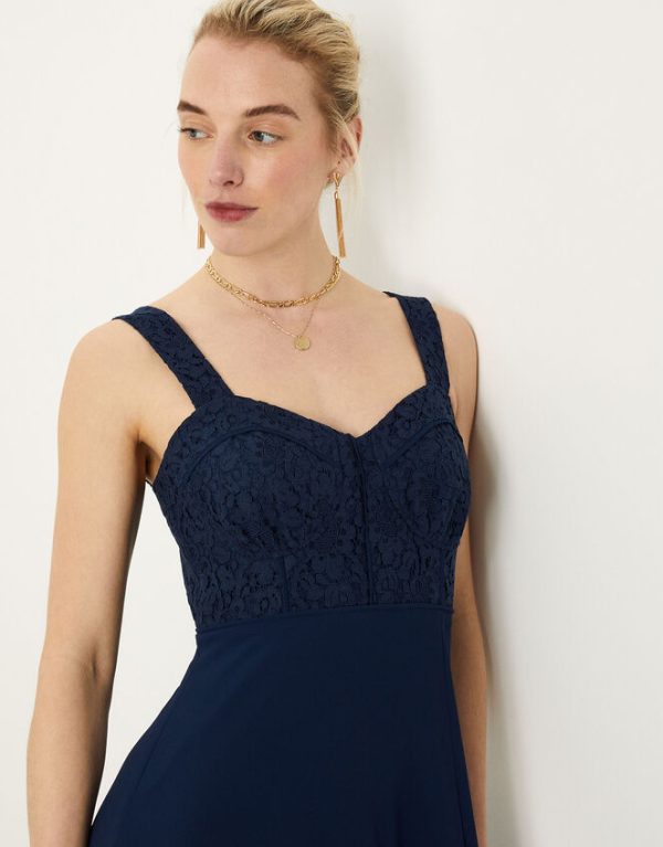 Monsoon Lori Lace Maxi Dress Blue - Image 2