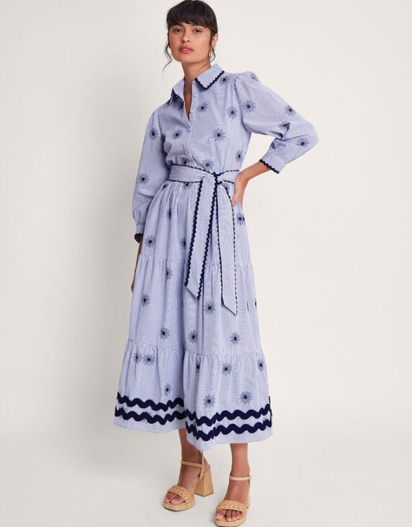 Monsoon Adira Shirt Dress Blue - Image 2