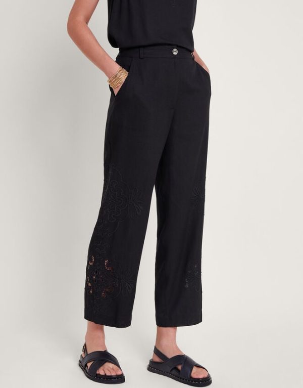 Monsoon Cara Cutwork Trousers Black - Image 2