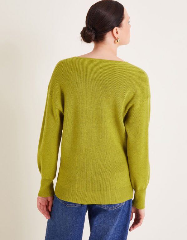 Monsoon Wiley Wrap Jumper Green - Image 3