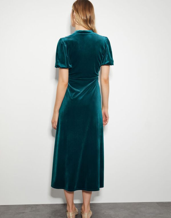 Monsoon Veronique Velvet Bow Midi Dress - Image 3