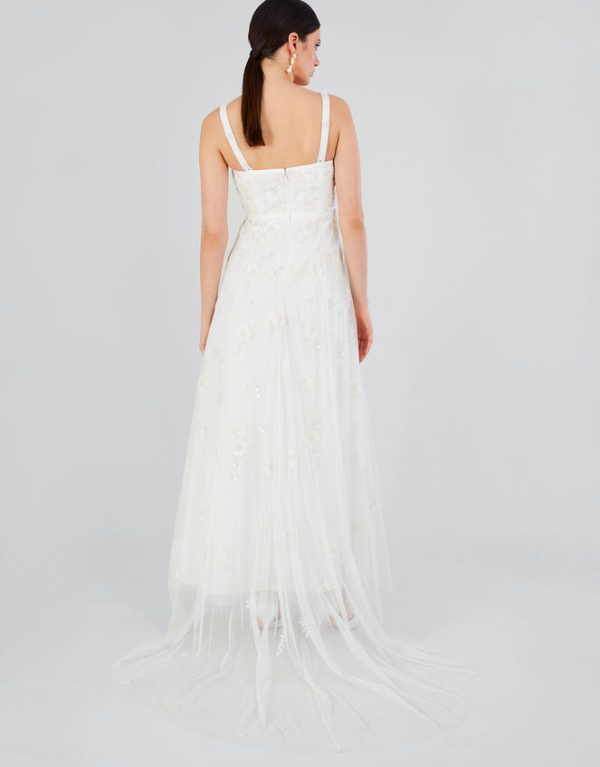 Monsoon Caroline Embellished Bridal Dress Ivory - Image 3