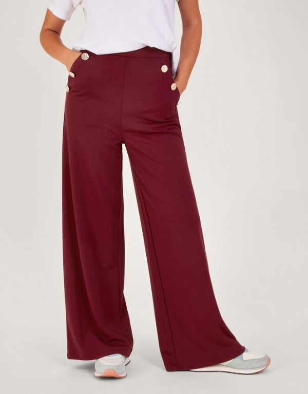 Monsoon Priya Ponte Trousers Red - Image 2