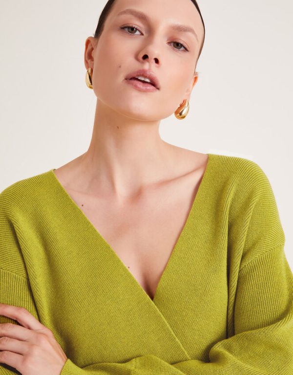 Monsoon Wiley Wrap Jumper Green - Image 4