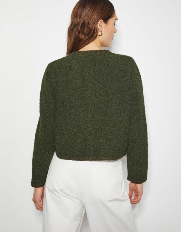 Monsoon Bevan Boucle Cardigan Green - Image 4