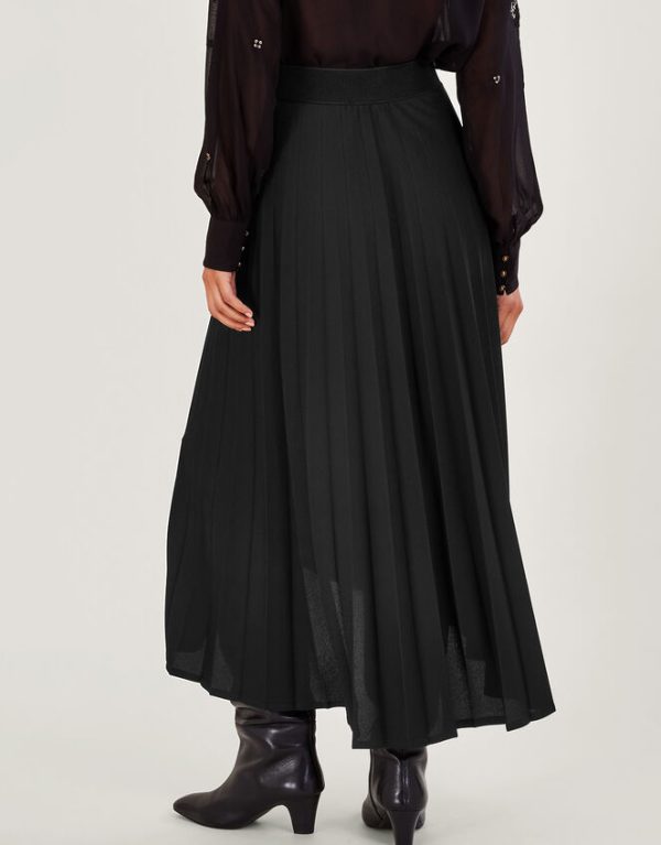 Monsoon Parly Pleated Skirt Black - Image 3