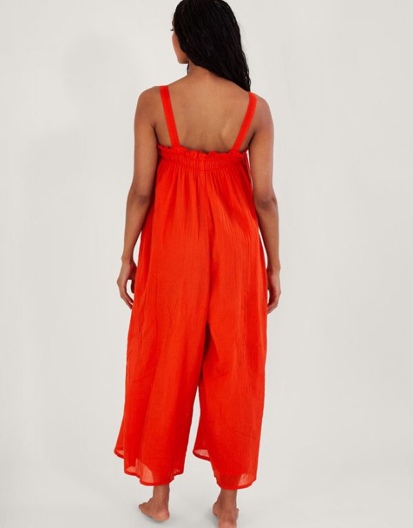 Monsoon Eve Plain Jumpsuit Orange - Image 3