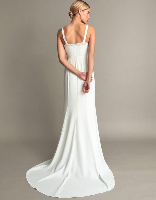 Monsoon Kate Pearl Trim Bridal Dress Ivory - Image 3