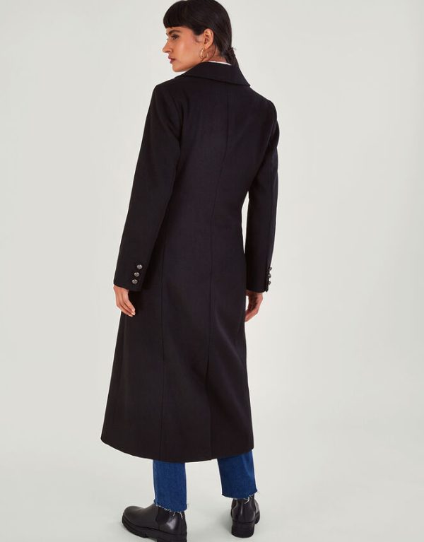 Monsoon Daria Double-Breasted Coat Black - Image 4