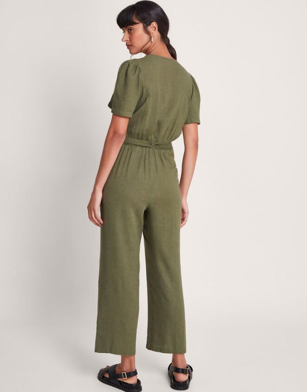 Monsoon Azalea Tie Jumpsuit Green - Image 4