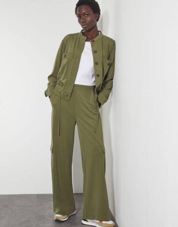 Monsoon Ulla Utility Bomber Jacket Green - Image 5