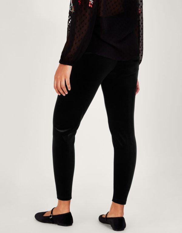 Monsoon Velvet Leggings Black - Image 4