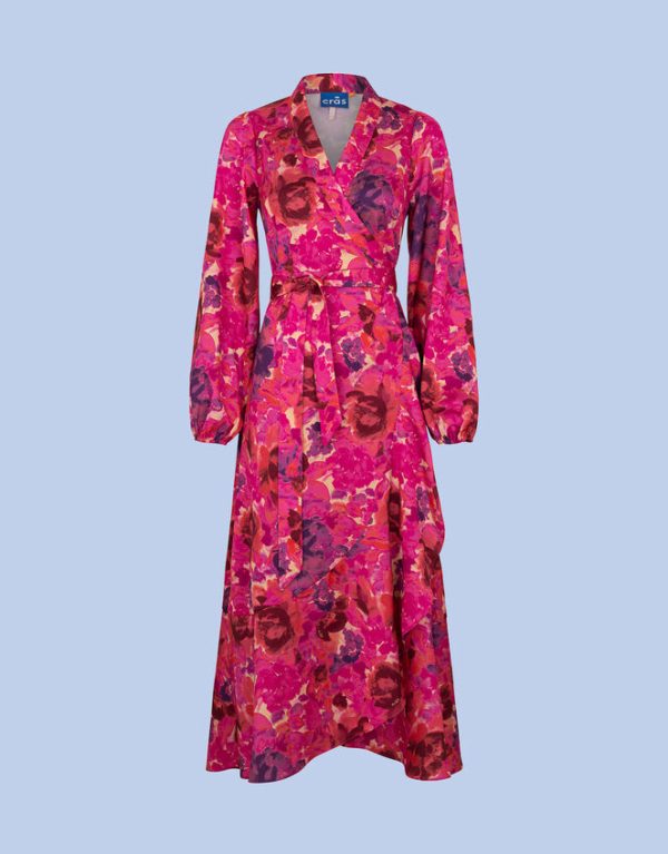 Monsoon Crās Floral Wrap Dress Pink