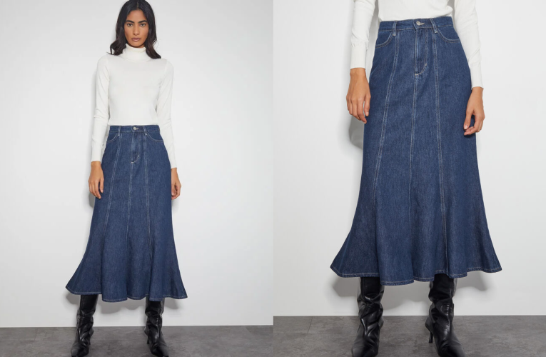 Monsoon Fran Seam Denim Maxi Skirt Blue: The Perfect Blend of Comfort and Style