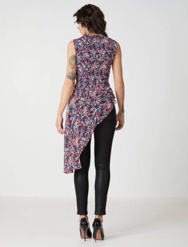 Bcbg Asymmetrical Long Peplum Top - Image 6