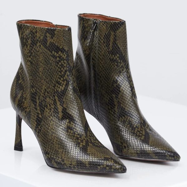 BCBG PIA BOOTIE - GREEN SNAKE