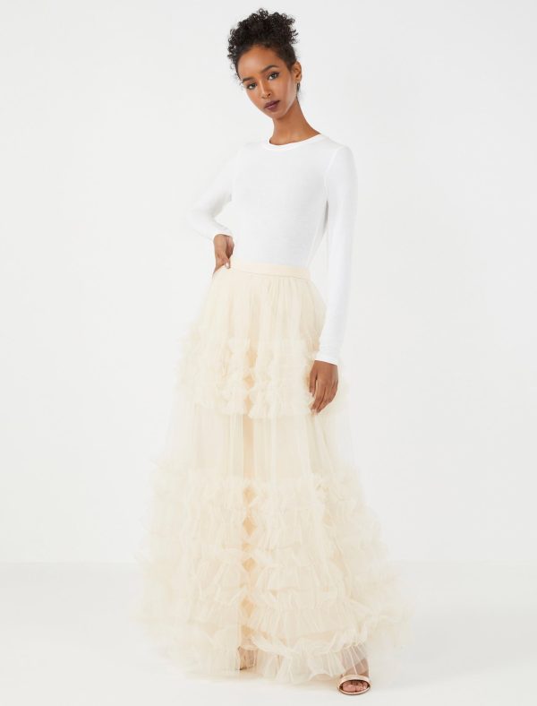 Bcbg Ruffled Tulle Maxi Skirt - Image 2