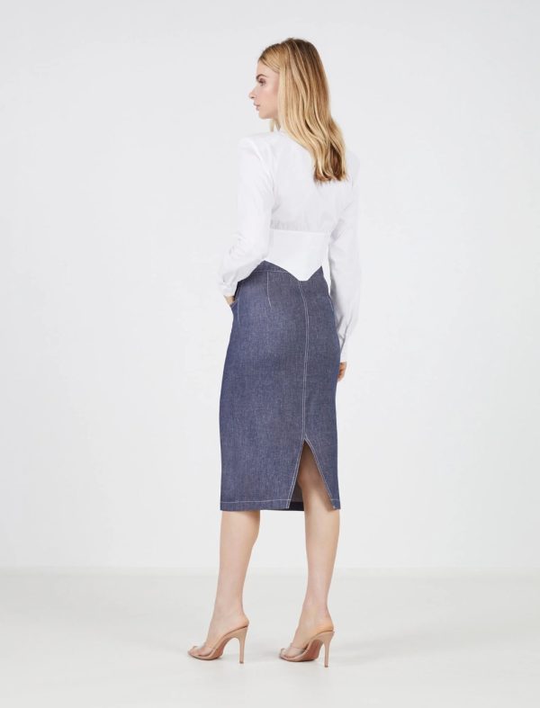 BCBG SOLNI LINEN SKIRT - Image 2