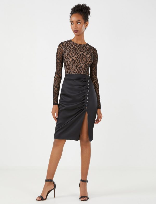 Bcbg Belle Satin Skirt