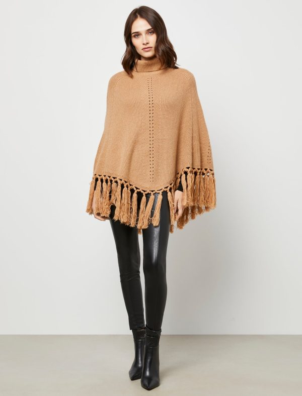 Bcbg Turtleneck Fringe Cape - Image 15