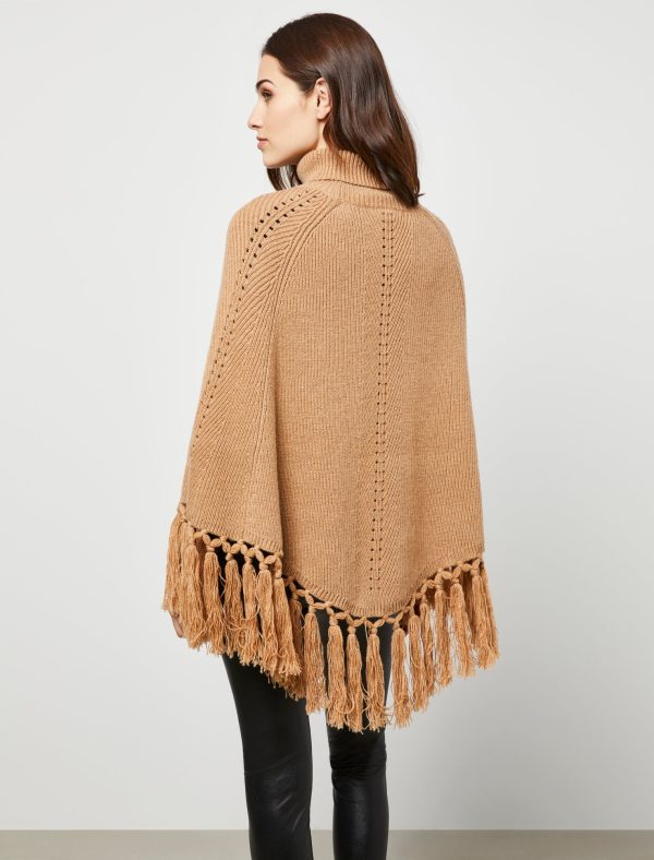 Bcbg Turtleneck Fringe Cape - Image 17