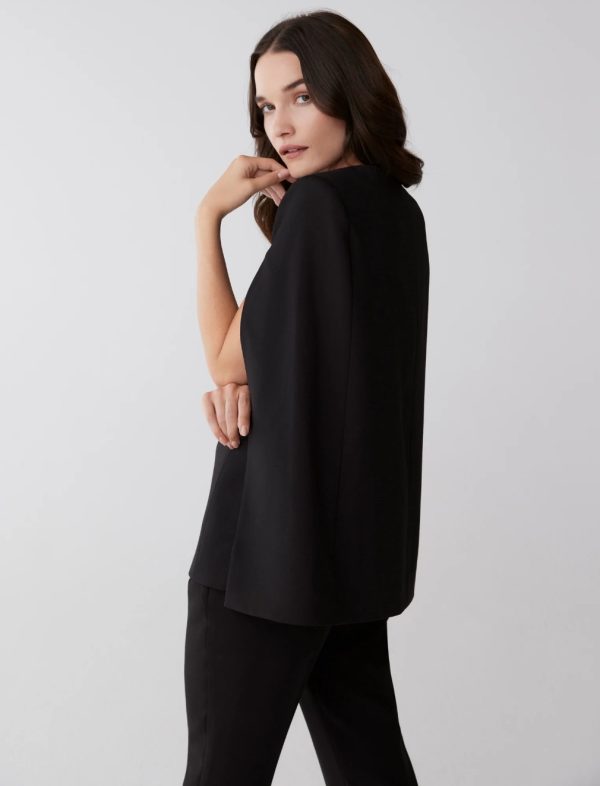 BCBG UPAS CAPE JACKET - BLACK - Image 3