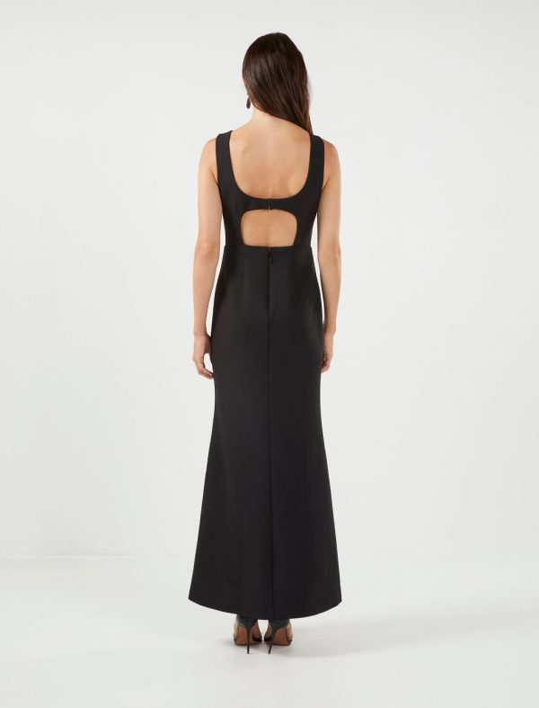 BCBG VINCENT CUTOUT BACK EVENING DRESS - BLACK - Image 2