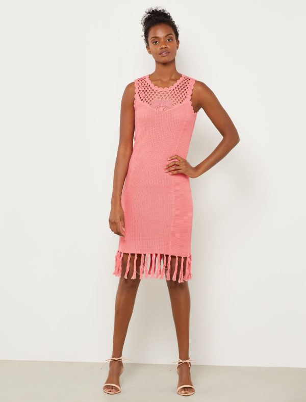 Bcbg Vita Crochet Tassel Dress