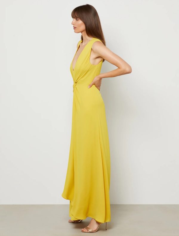 BCBG WRAP DETAIL EVENING GOWN - ceylon yellow - Image 3