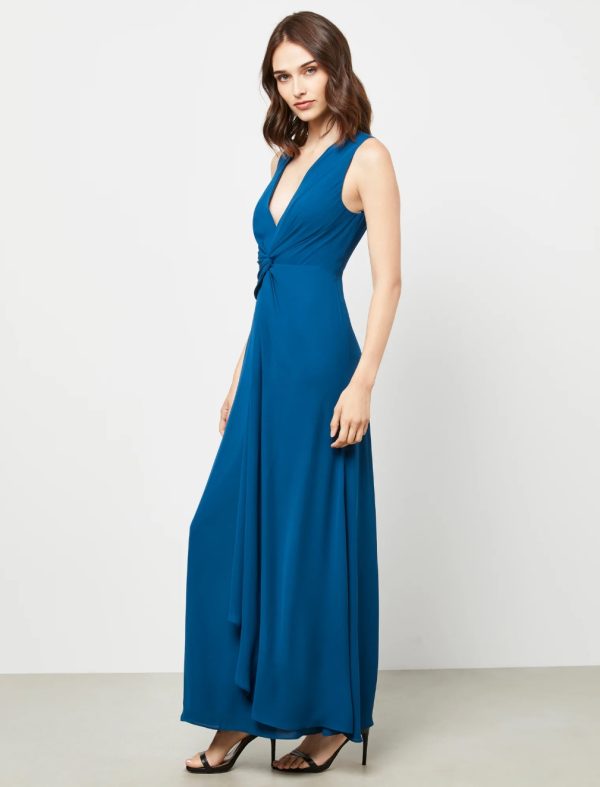 BCBG WRAP DETAIL EVENING GOWN - POSEIDON - Image 2